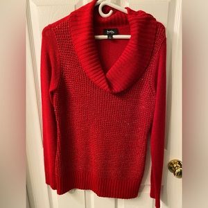 Red By & By large cowl neck sweater
